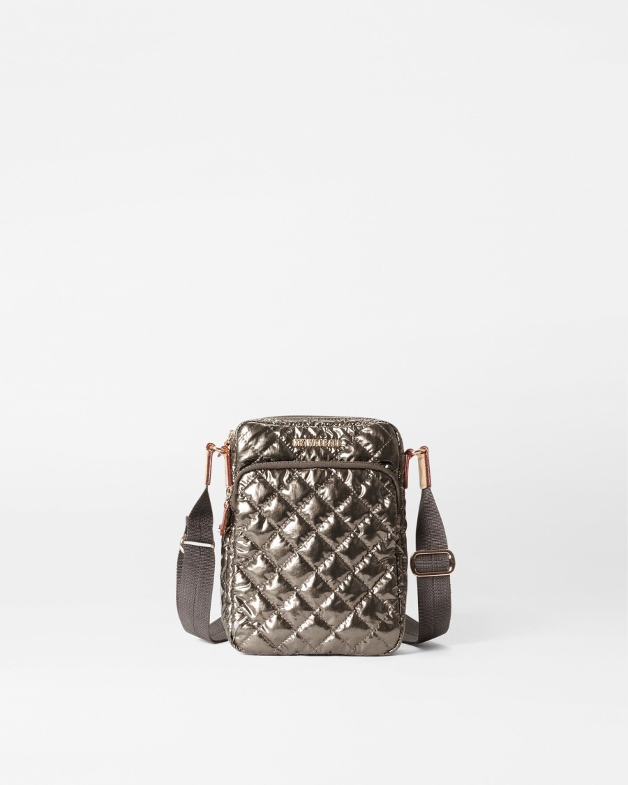 Women MZ Wallace | Metro Crossbody Moondust Metallic Lacquer