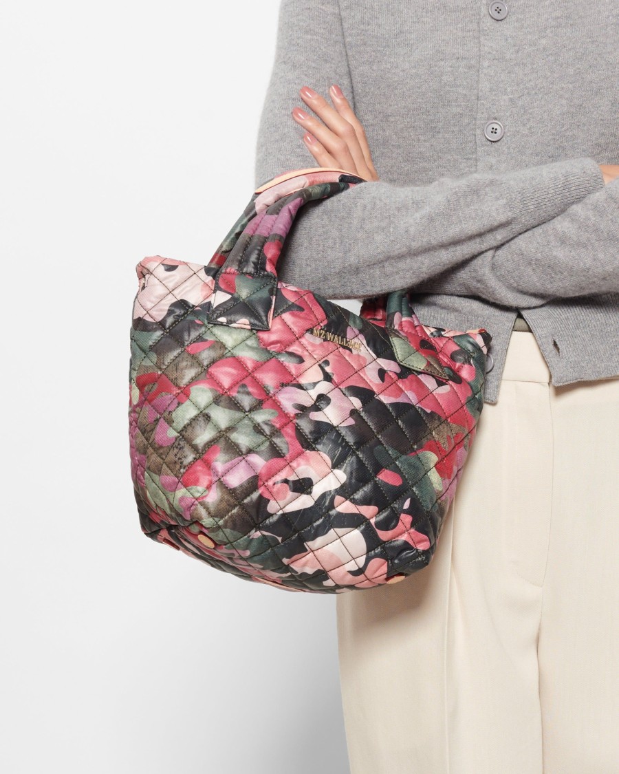 Women MZ Wallace | Mini Metro Tote Deluxe Dahlia Camo