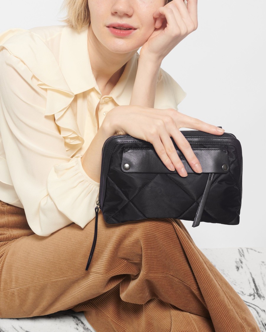 Women MZ Wallace | Madison Clutch Crossbody Black Rec