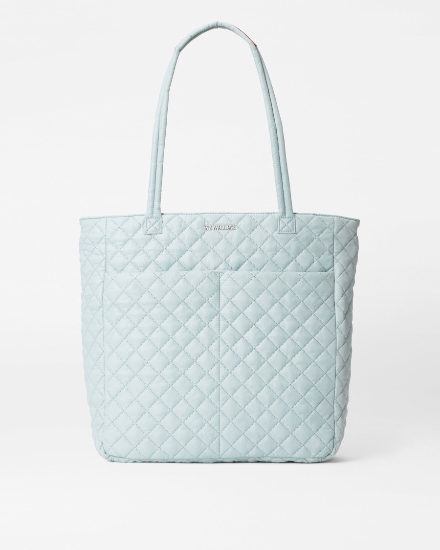 Women MZ Wallace | Large Metro Quatro Tote Silver Blue Rec