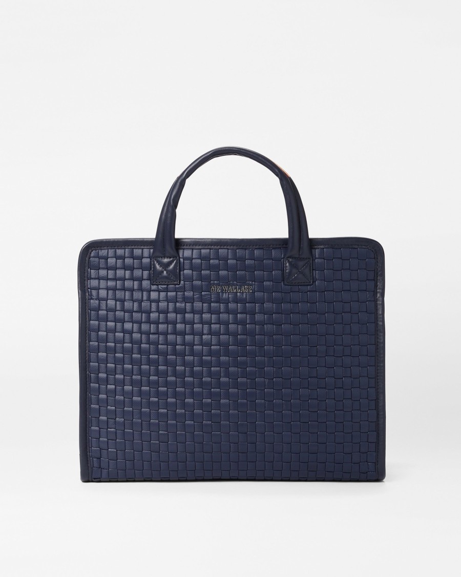 Women MZ Wallace | Medium Woven Box Tote Dawn