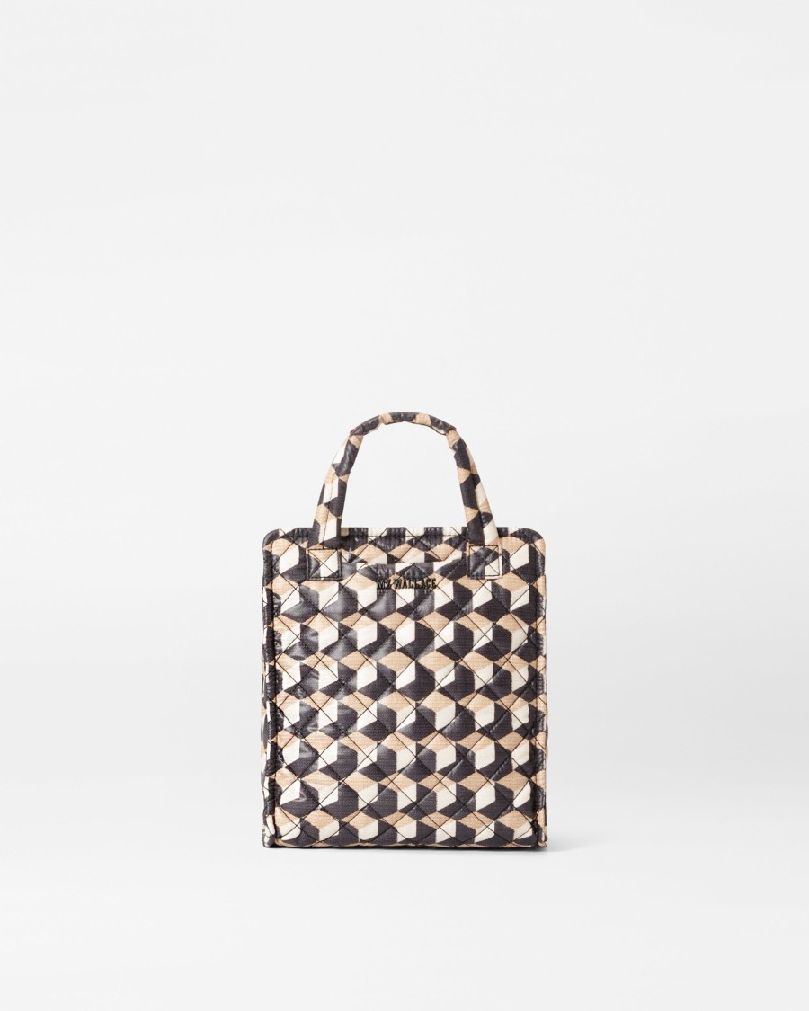 Women MZ Wallace | Mini Box Tote Autumn Geo