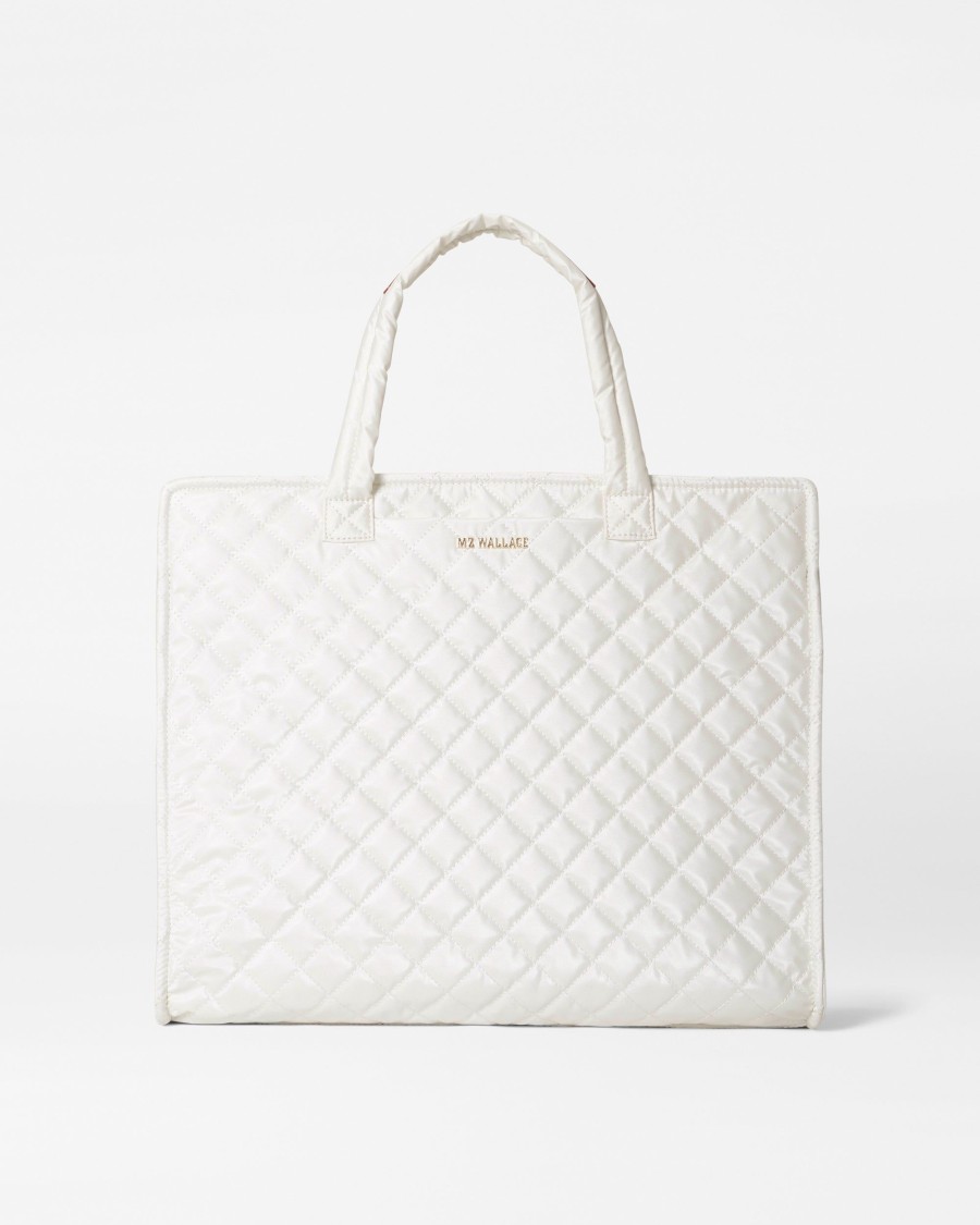 Women MZ Wallace | Large Box Tote Pearl Metallic